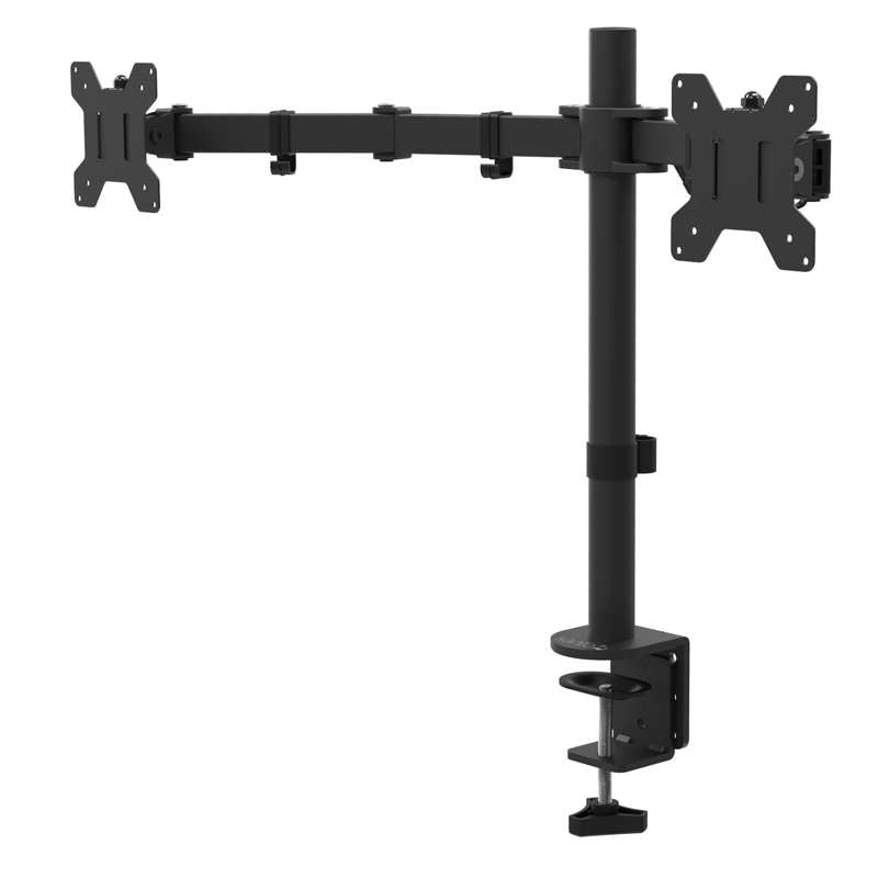 Kanto Height Adjustable Desktop Arm Dual Monitor Stand for 17" to 27" Monitors