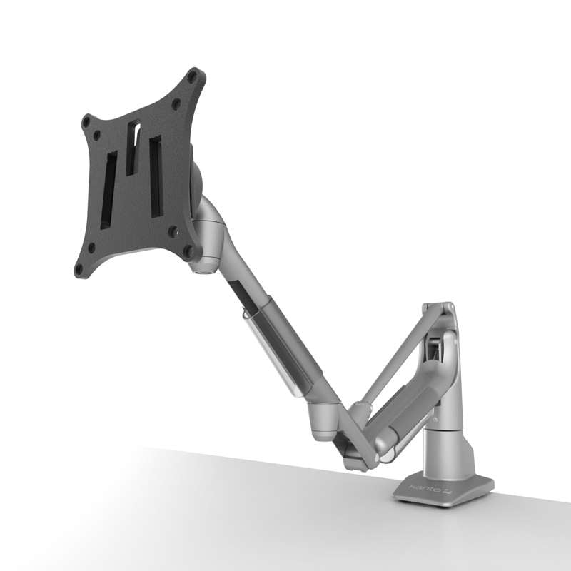 Kanto Single-Monitor Gas Shock Desktop Mount for 17-inch to 32-inch Displays - Silver