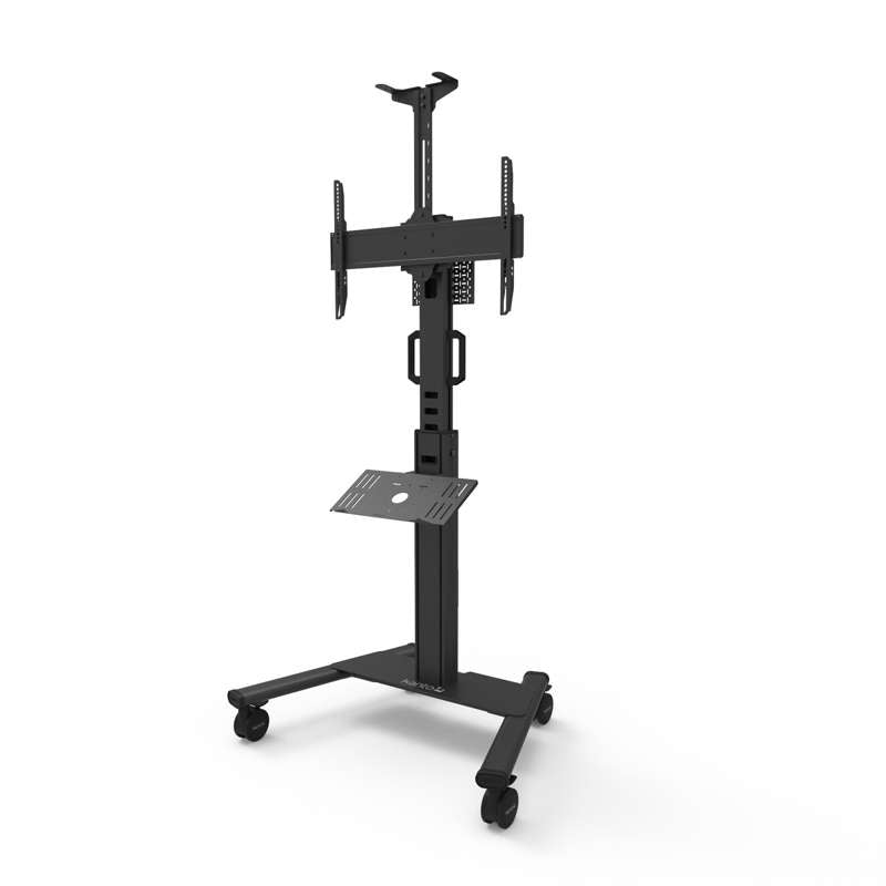 Kanto Rolling TV Stand with Keyboard Tray for 37-inch to 77-inch TVs - Compatible with Logitech Tap and Rally Bar Conferencing Device