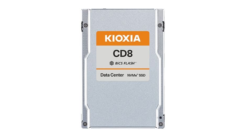 Kioxia KCD8DRUG1T92 CD8-R Series 1,920 GB PCIe 4.0 SED 2.5in Solid State Drive