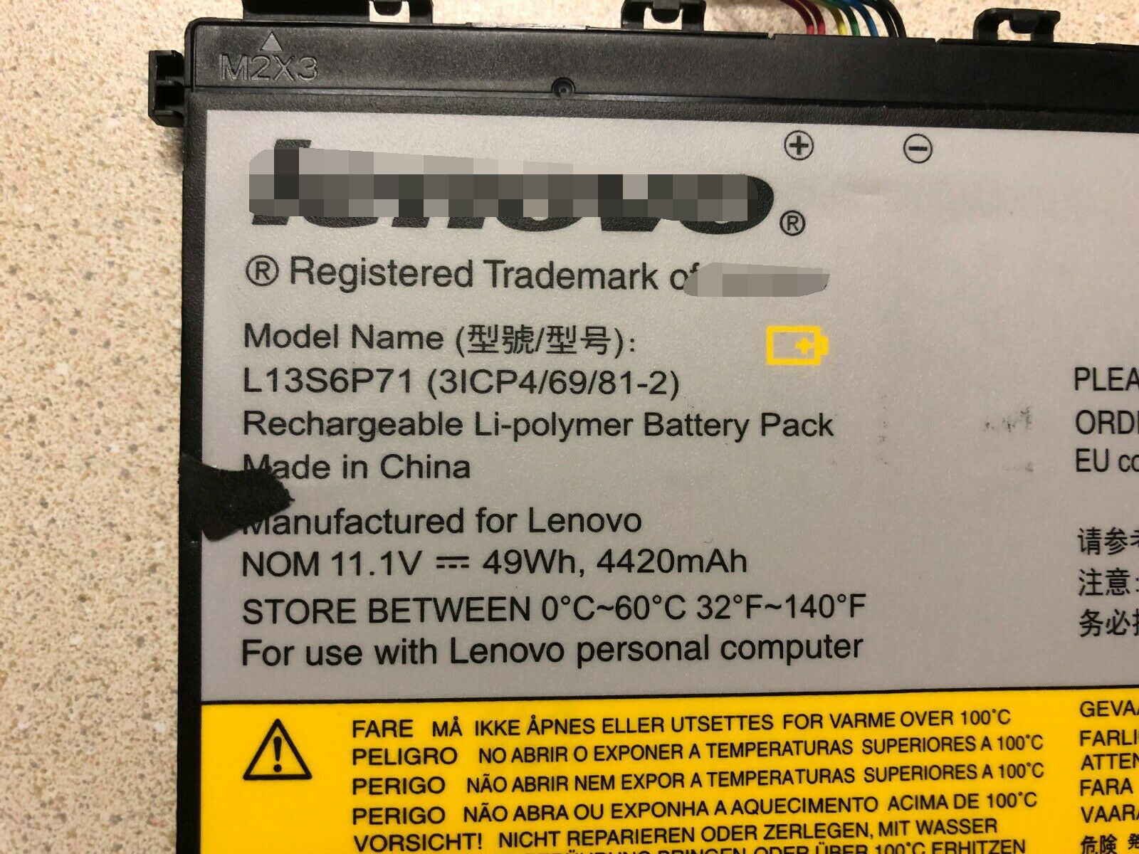 L13M6P71 L13S6P71 49Wh Battery for Lenovo YOGA 2 13" laptop