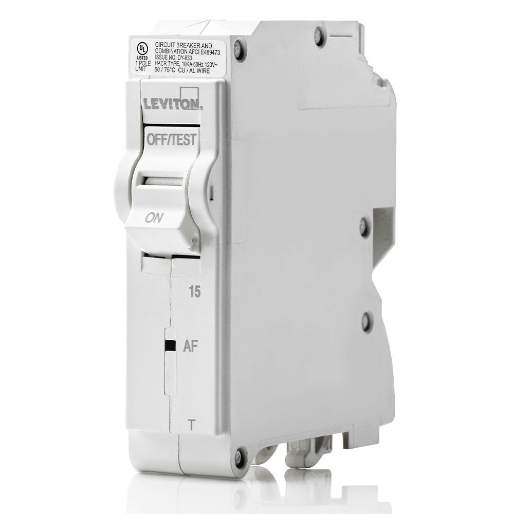 Leviton LB115-AFT 15A 1-Pole AFCI Circuit Breaker Plug-On 120V Thermal Magnetic
