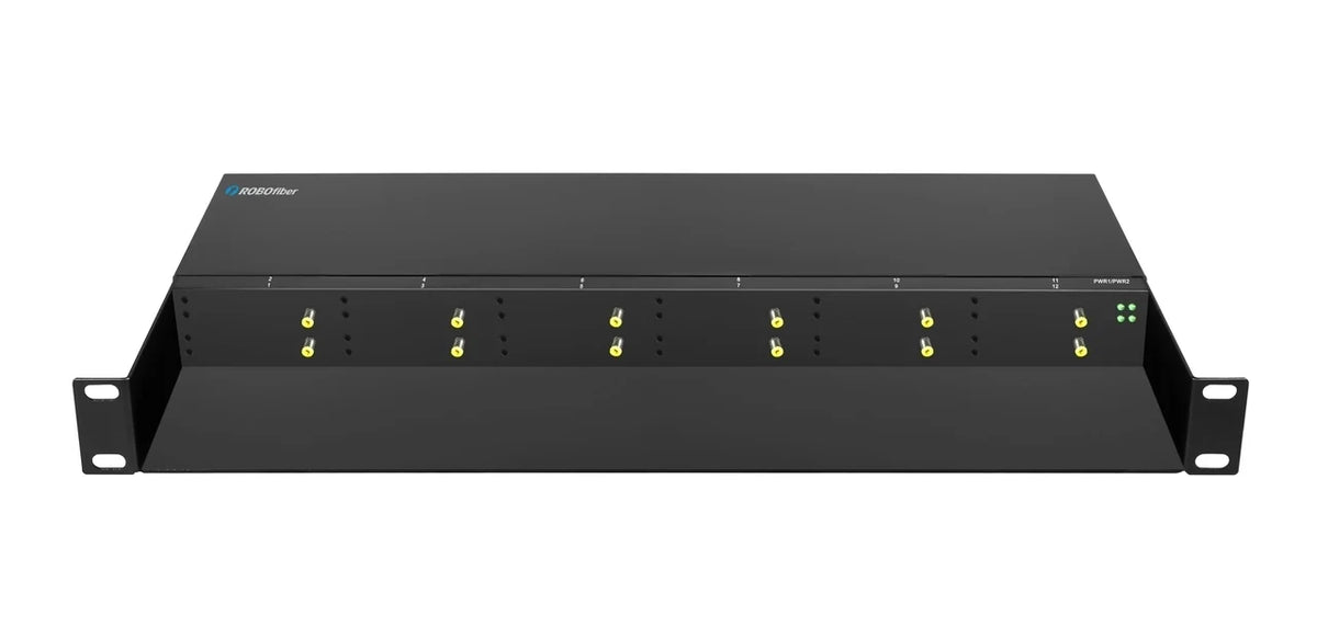 LFC-CH12-AC - 12 slot fiber chassis with one AC power supply and fans (for LFC series converters)