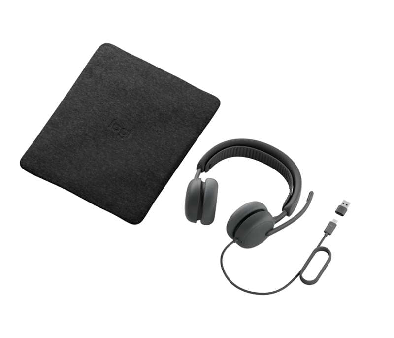 Logitech Zone Wired 2 for Business Wired USB headset- UC version, Graphite