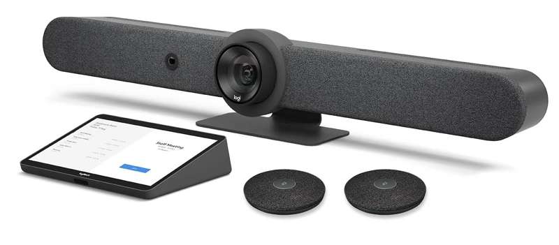 Logitech Rally Bar No Radio Room Kit - Rally Bar No-Radio + Tap Cat5e + 2 Mic Pods (TAA Compliant)
