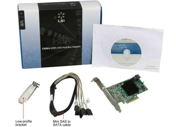 LSI00347 / LSI SAS 9300-4i KIT 4-Port 12Gb/s SAS RAID Controller Card with Cable
