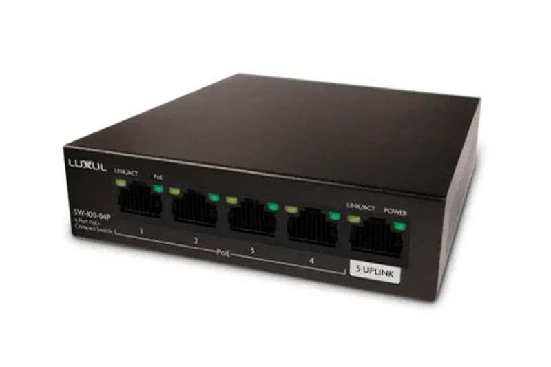 Luxul 4-Port Gb PoE+ Switch W/ Uplink 58W