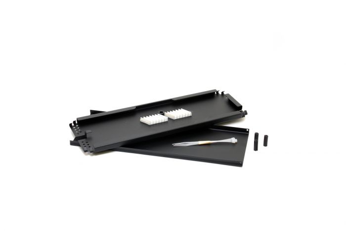 Splice Tray, mass fusion splices or heat-shrink fusion splices, 0.4-in; 6 mass fusion splices