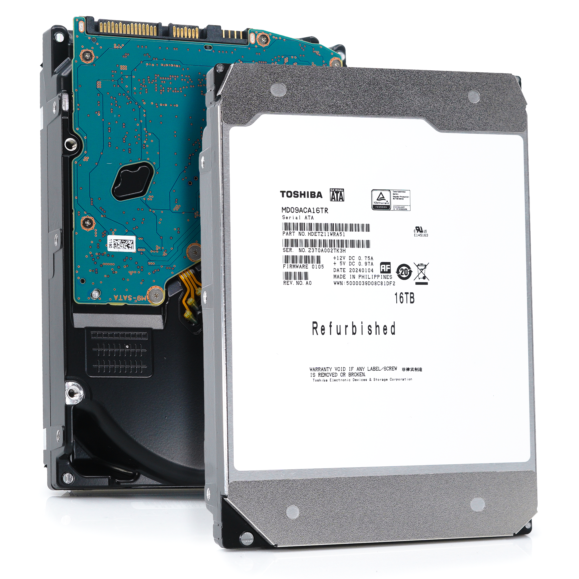 Toshiba MD09 MD09ACA16TR 16TB 7.2K RPM SATA 6Gb/s 512e Desktop 3.5in Refurbished HDD