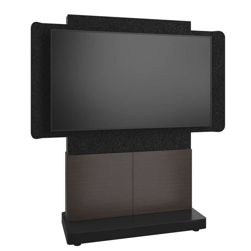 Middle Atlantic Forum Free-Standing 48" (2-Bay) Display Stand for (1) 42" to 55" Display, Dark Finish
