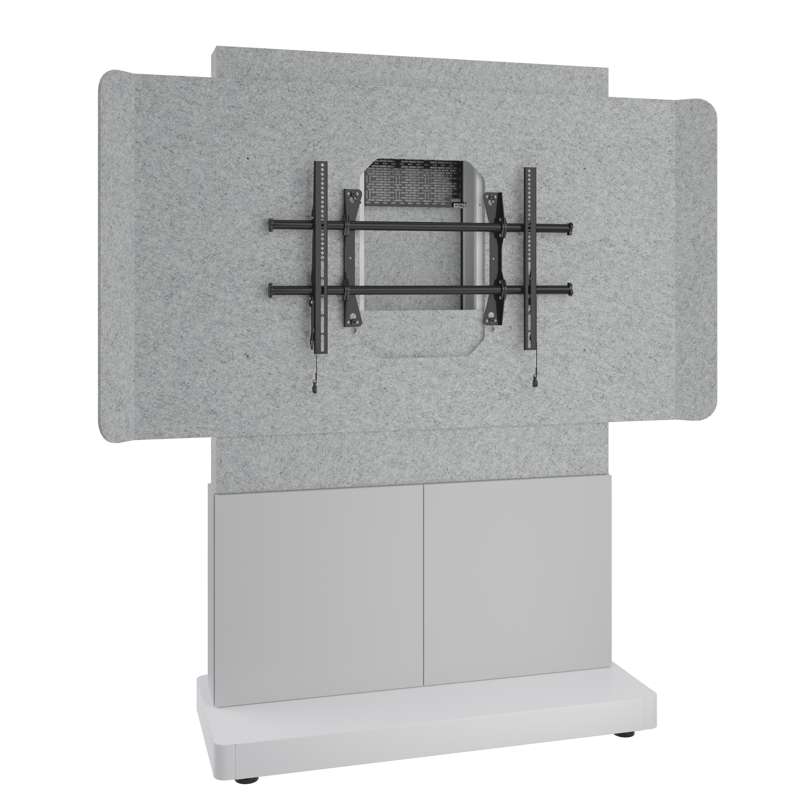 Middle Atlantic Forum Free-Standing 48" (2-Bay) Display Stand for (1) 42" to 55" Display, Light Finish
