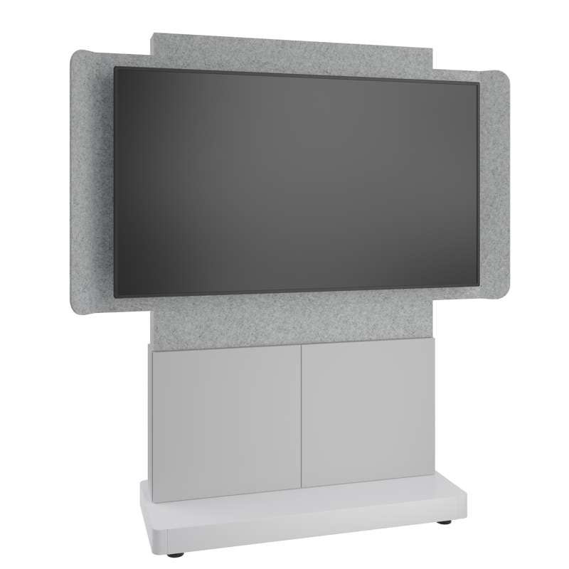 Middle Atlantic Forum Free-Standing 48" (2-Bay) Display Stand for (1) 42" to 55" Display, Light Finish