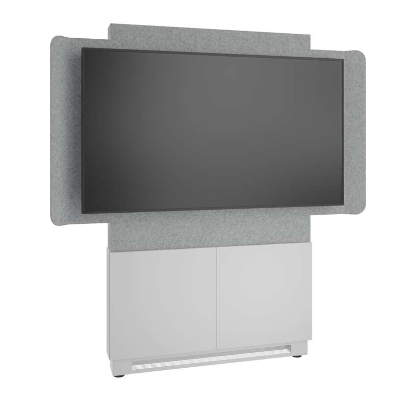 Middle Atlantic Forum Floor-to-Wall Mounted 48" (2-Bay) Display Stand for (1) 56" to 65" Display, Light Finish