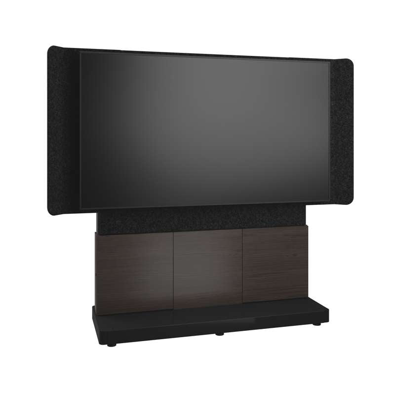 Middle Atlantic Forum Free-Standing 66" (3 Bay) Display Stand for (1) 70" to 75" Display, Dark Finish