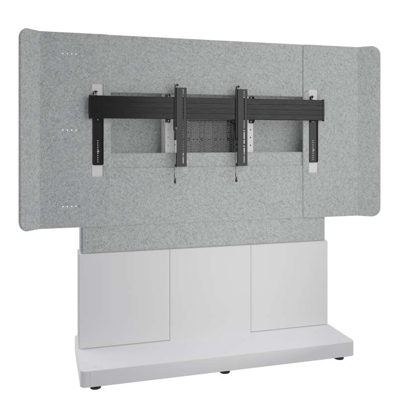 Middle Atlantic Forum Free-Standing 66" (3 Bay) Display Stand for (1) 76" to 85" Display, Light Finish