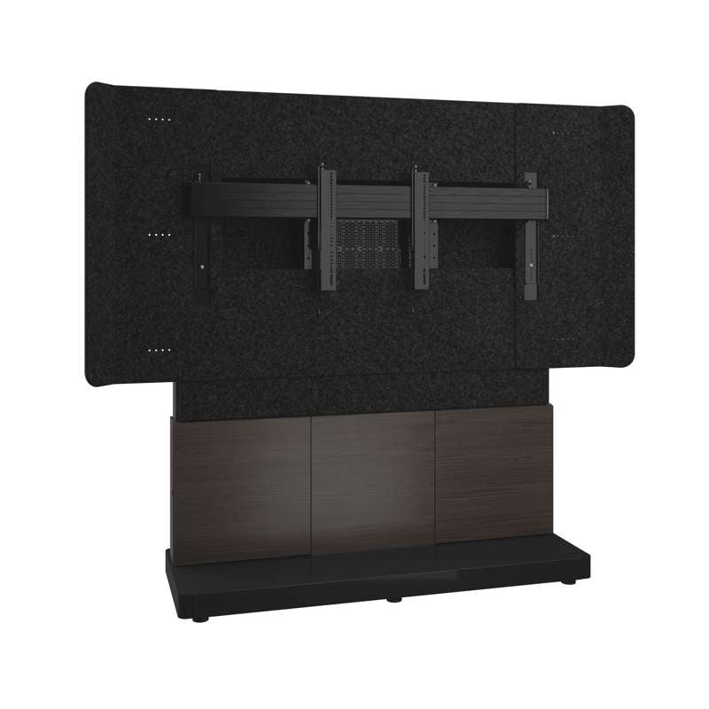 Middle Atlantic Forum Free-Standing 66" (3 Bay) Display Stand for (1) 86" to 100" Display, Dark Finish