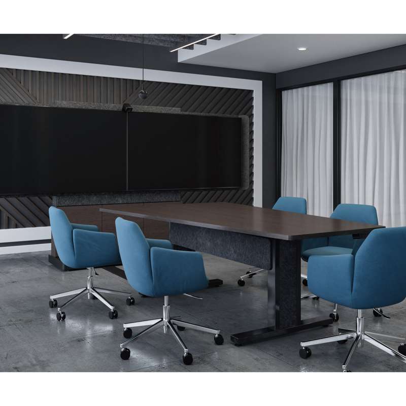 Middle Atlantic Forum Free-Standing 66" (3 Bay) Display Stand for (2) 66" to 75" Display, Dark Finish
