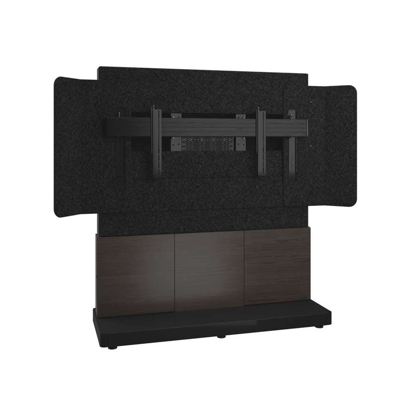 Middle Atlantic Forum Free-Standing 66" (3 Bay) Display Stand for (1) 81" 21:9 Ultra-Wide Display, Dark Finish