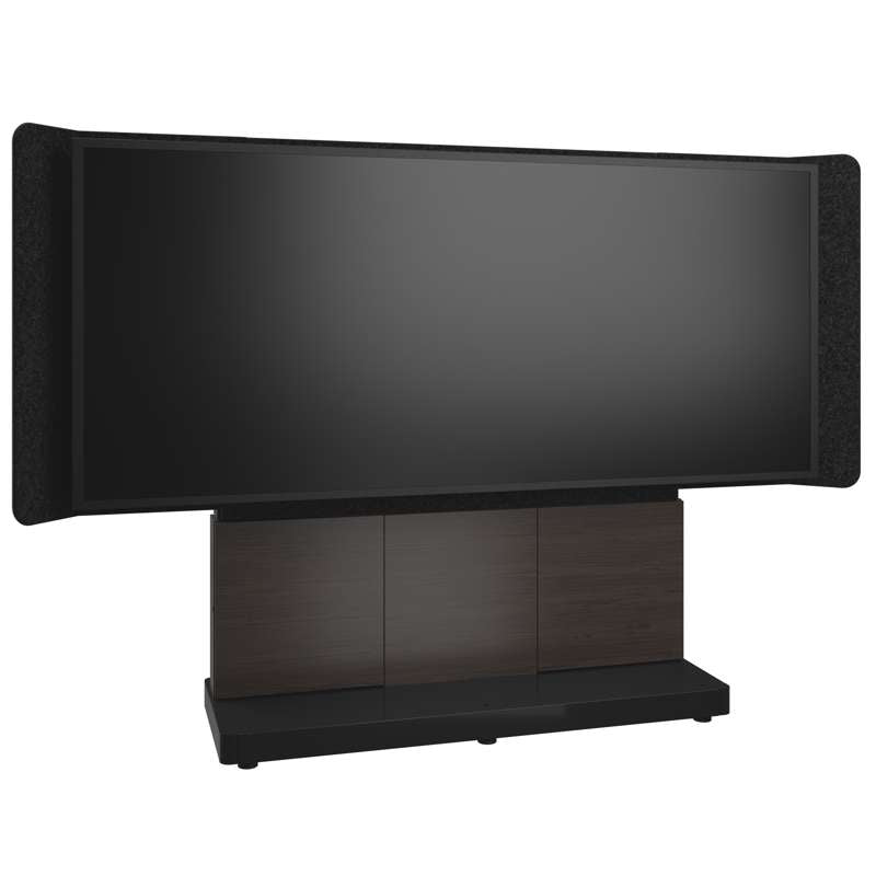 Middle Atlantic Forum Free-Standing 66" (3 Bay) Display Stand for (1) 105" 21:9 Ultra-Wide Display, Dark Finish