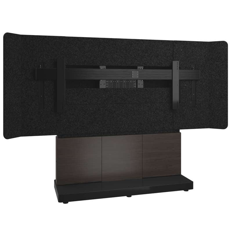 Middle Atlantic Forum Free-Standing 66" (3 Bay) Display Stand for (1) 105" 21:9 Ultra-Wide Display, Dark Finish