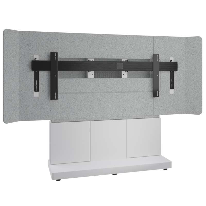 Middle Atlantic Forum Free-Standing 66" (3 Bay) Display Stand for (1) 105" 21:9 Ultra-Wide Display, Light Finish