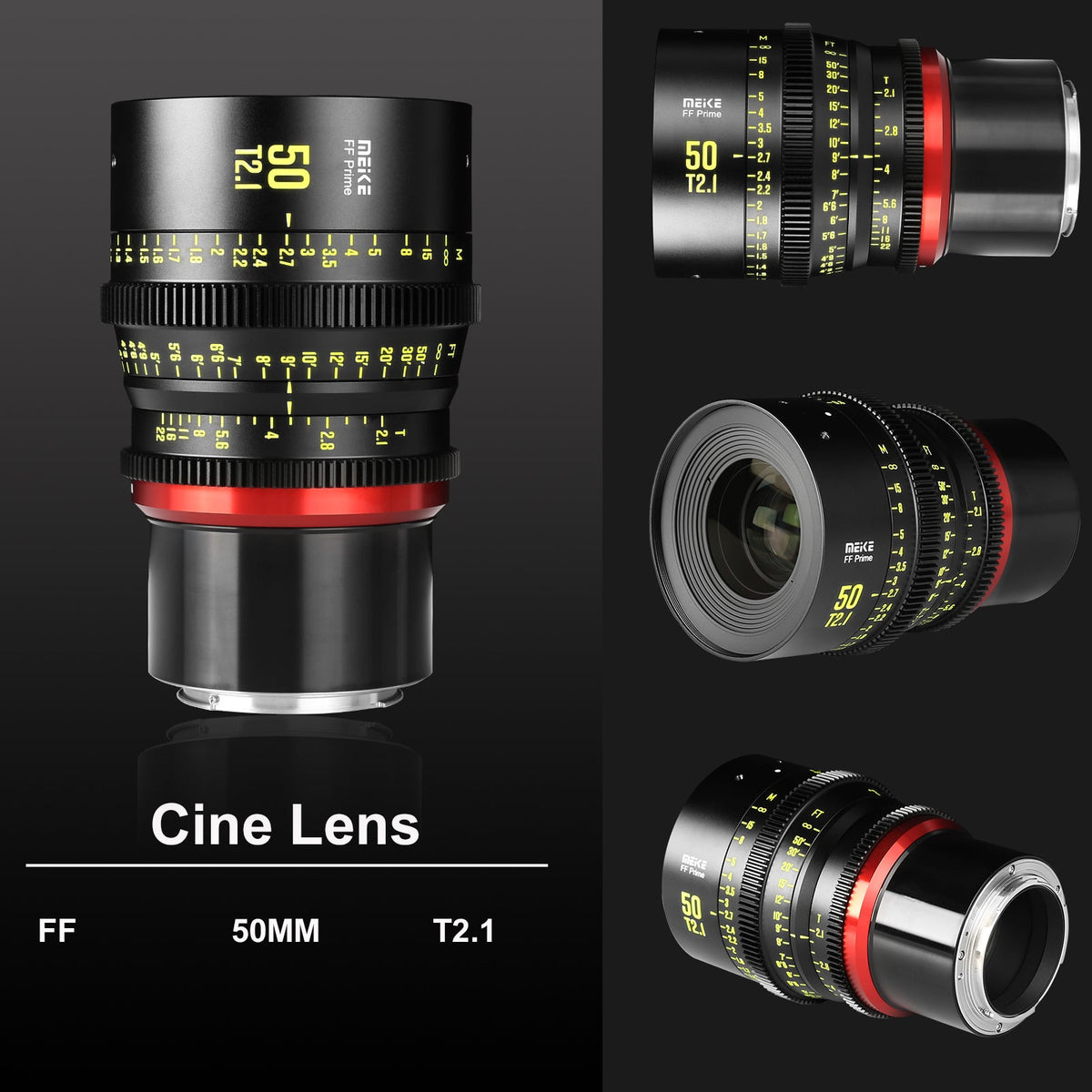 Meike Cinema Full Frame Cinema Prime 50mm T2.1 Lens (RF Mount)