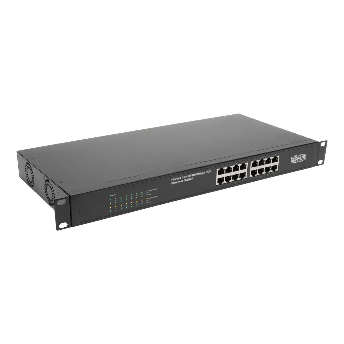 Tripp Lite by Eaton NG16POE-1 16 PORT 10/100/1000 MBPS GIGABIT ETHERNET UNMANAGED SWITCH WITH POE+, 220W, META