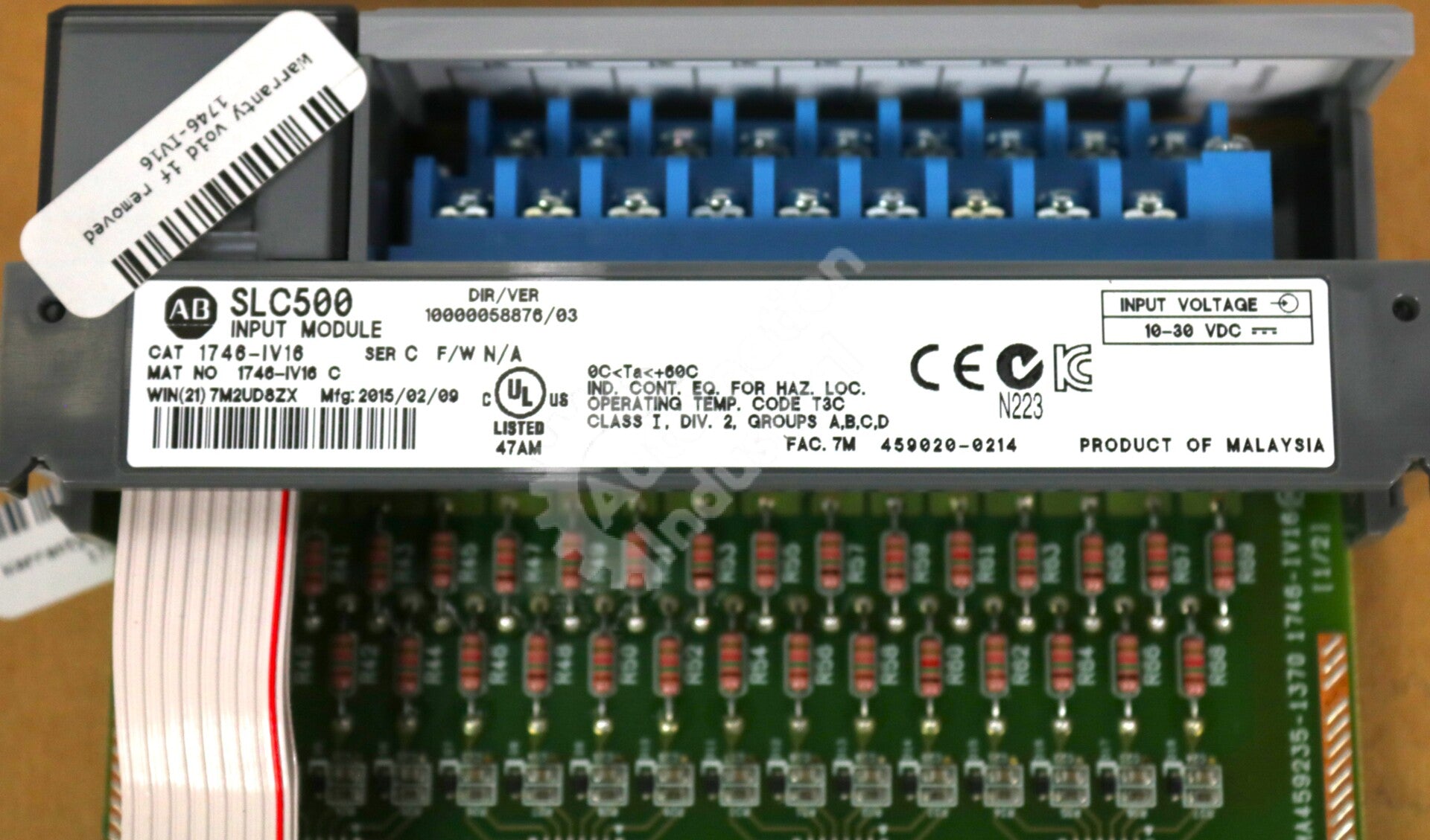 1746-IV16 By Allen Bradley 16-Inputs 10-30 VDC 85 MA Digital Input Module NSFP