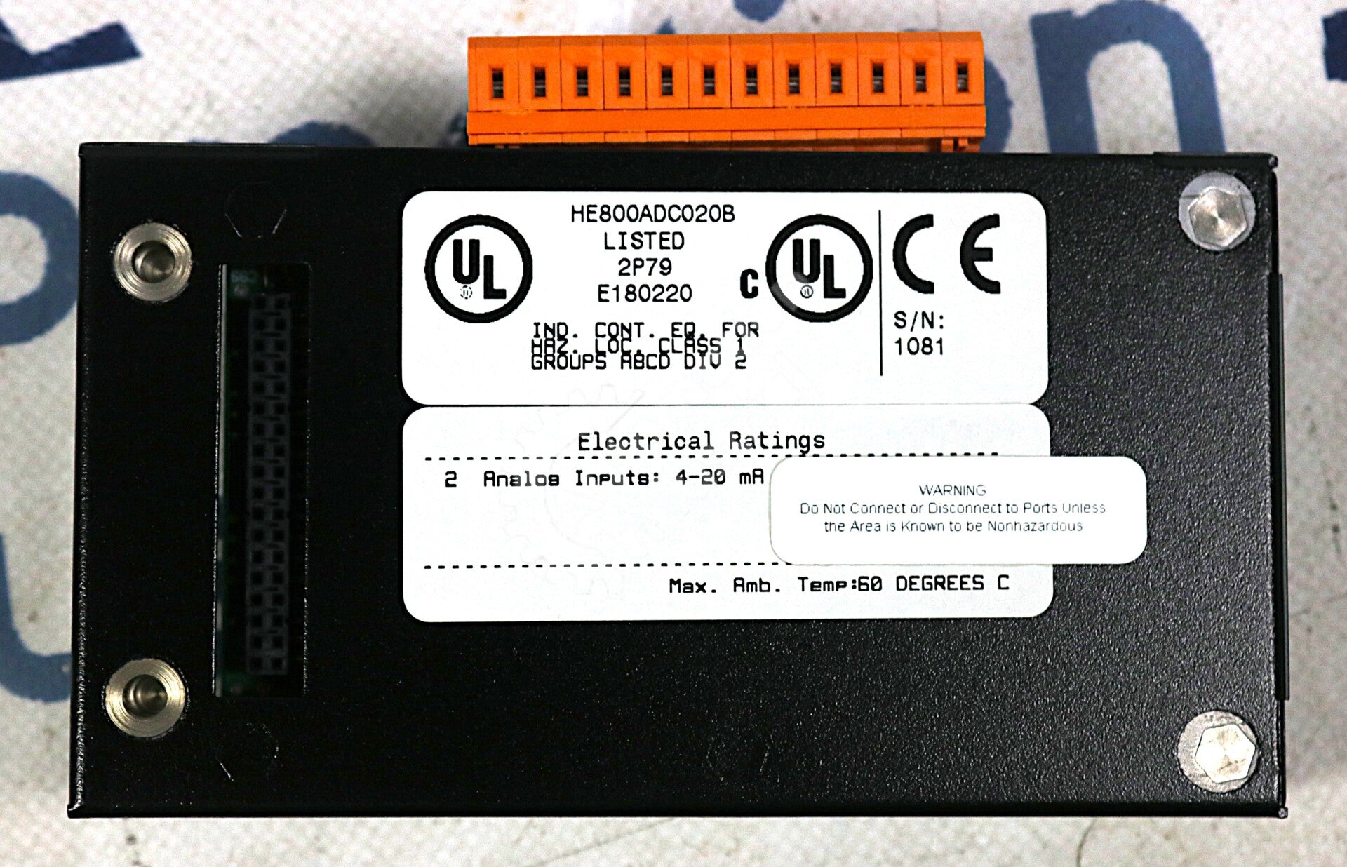 HE800ADC020 By Horner Electric HE800ADC020B 4-20MA 2-Analog Input Module NSFP
