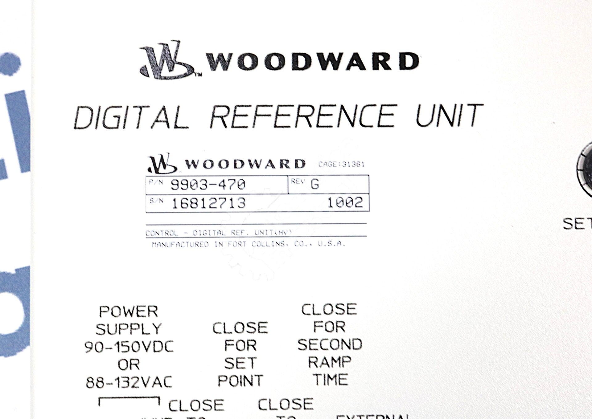 9903-470 By Woodward Digital Reference Unit NSNB