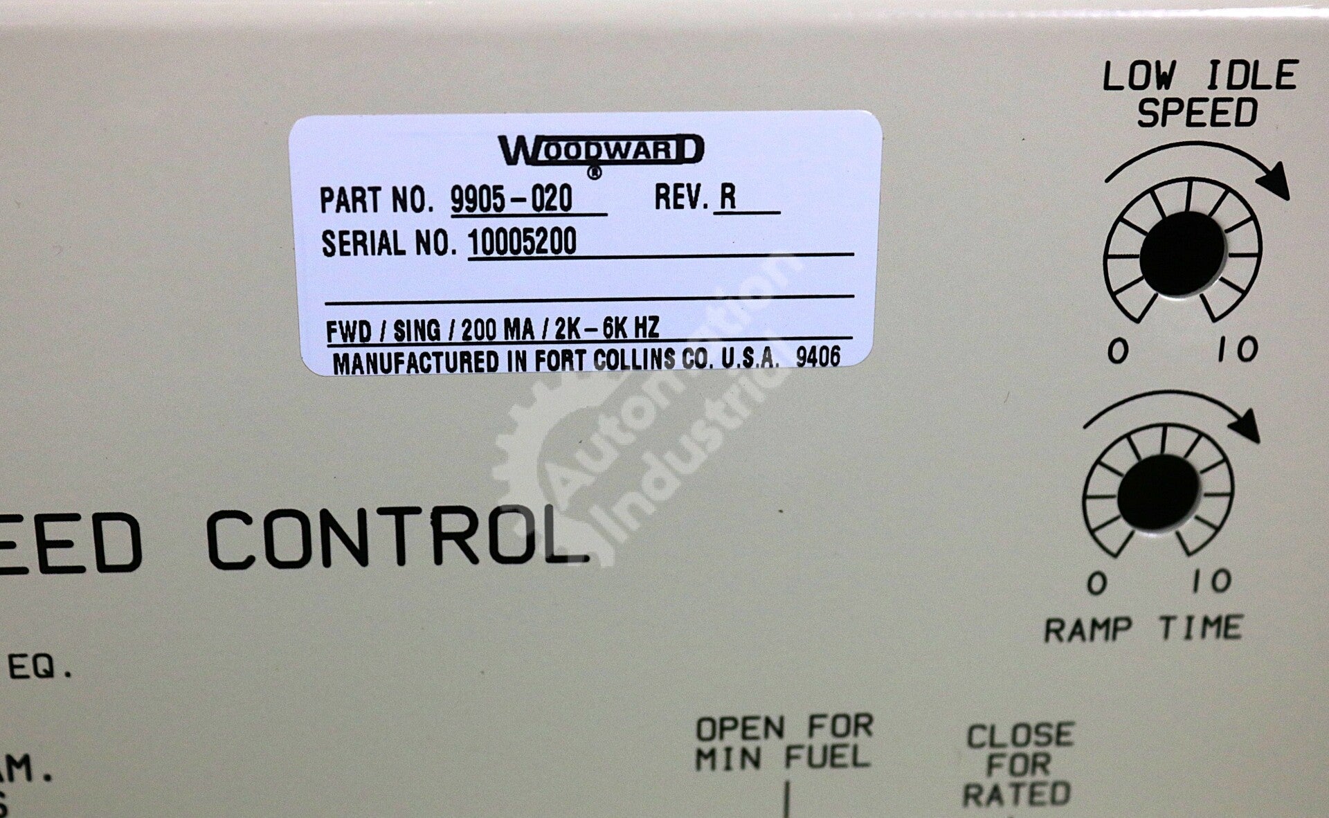 9905-020 By Woodward 20-40VDC 2301A Load Sharing & Speed Control Module NSNB