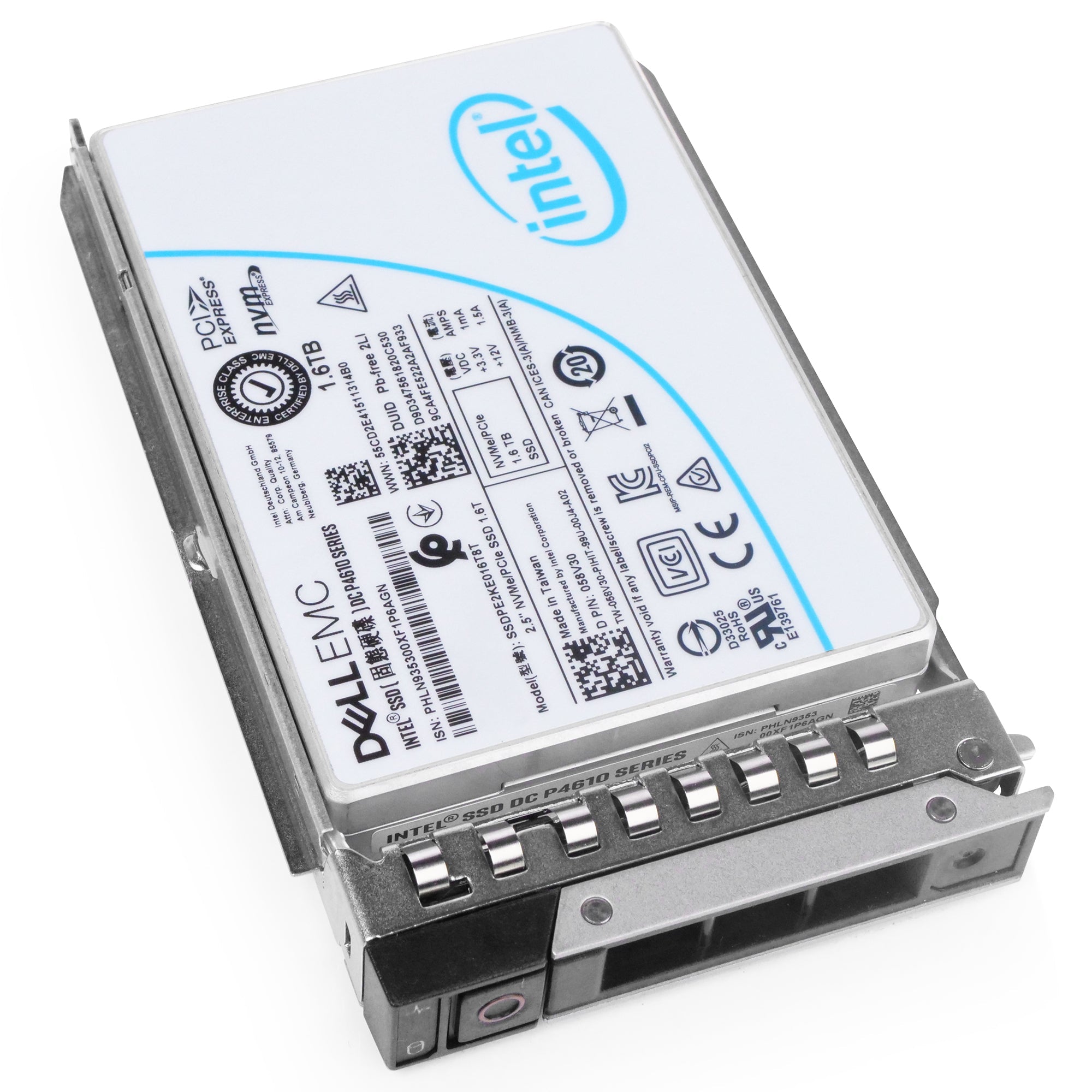 Dell G14 1HYKD 1.6TB 3 DWPD PCIe Gen 3.1 x4 4GB/s Mixed-Use 3D TLC U.2 NVMe 2.5in Refurbished SSD
