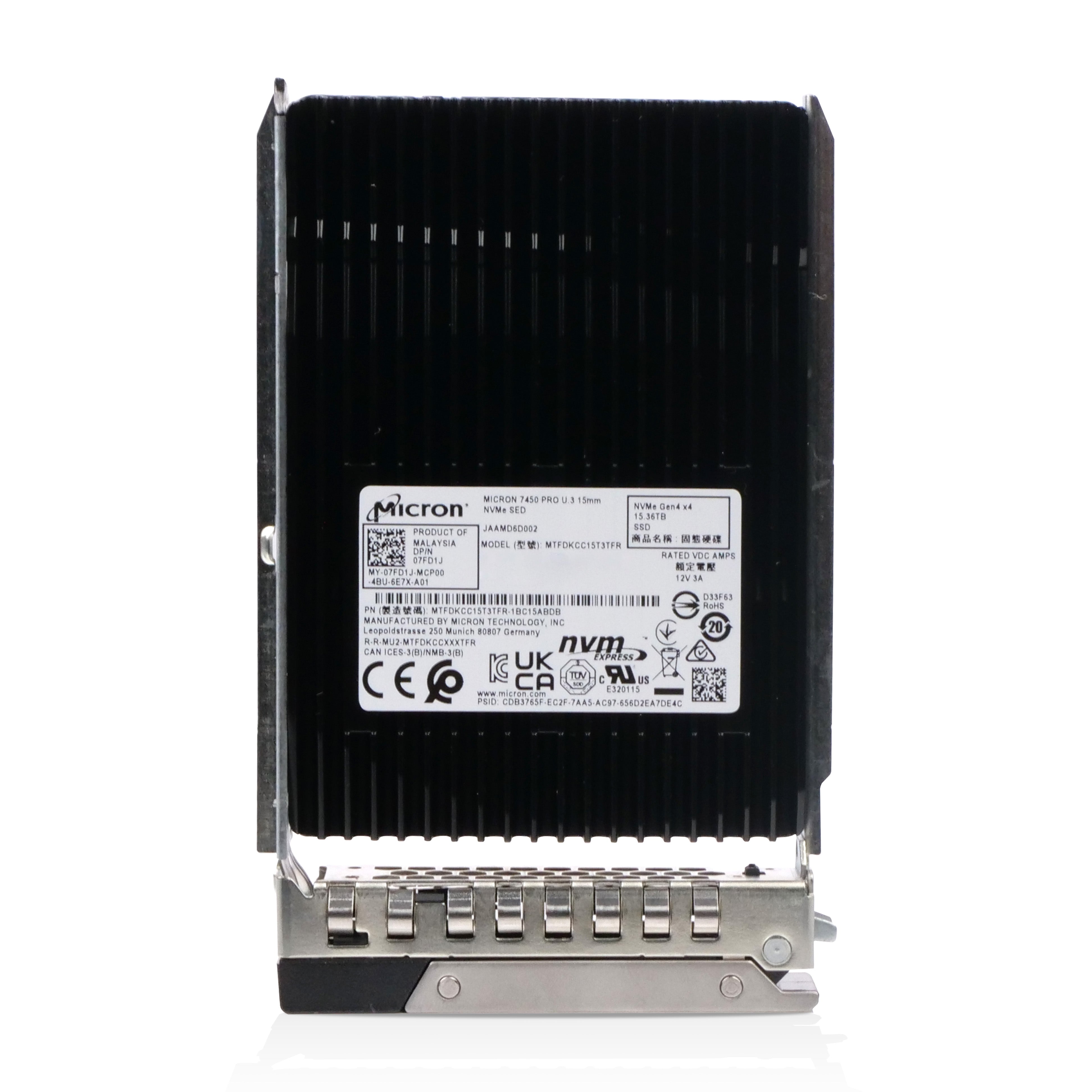 Dell G14 YGR7C 15.36TB 1 DWPD PCIe Gen 4.0 x4 8GB/s Read-Intensive 3D TLC U.3 NVMe 2.5in SSD