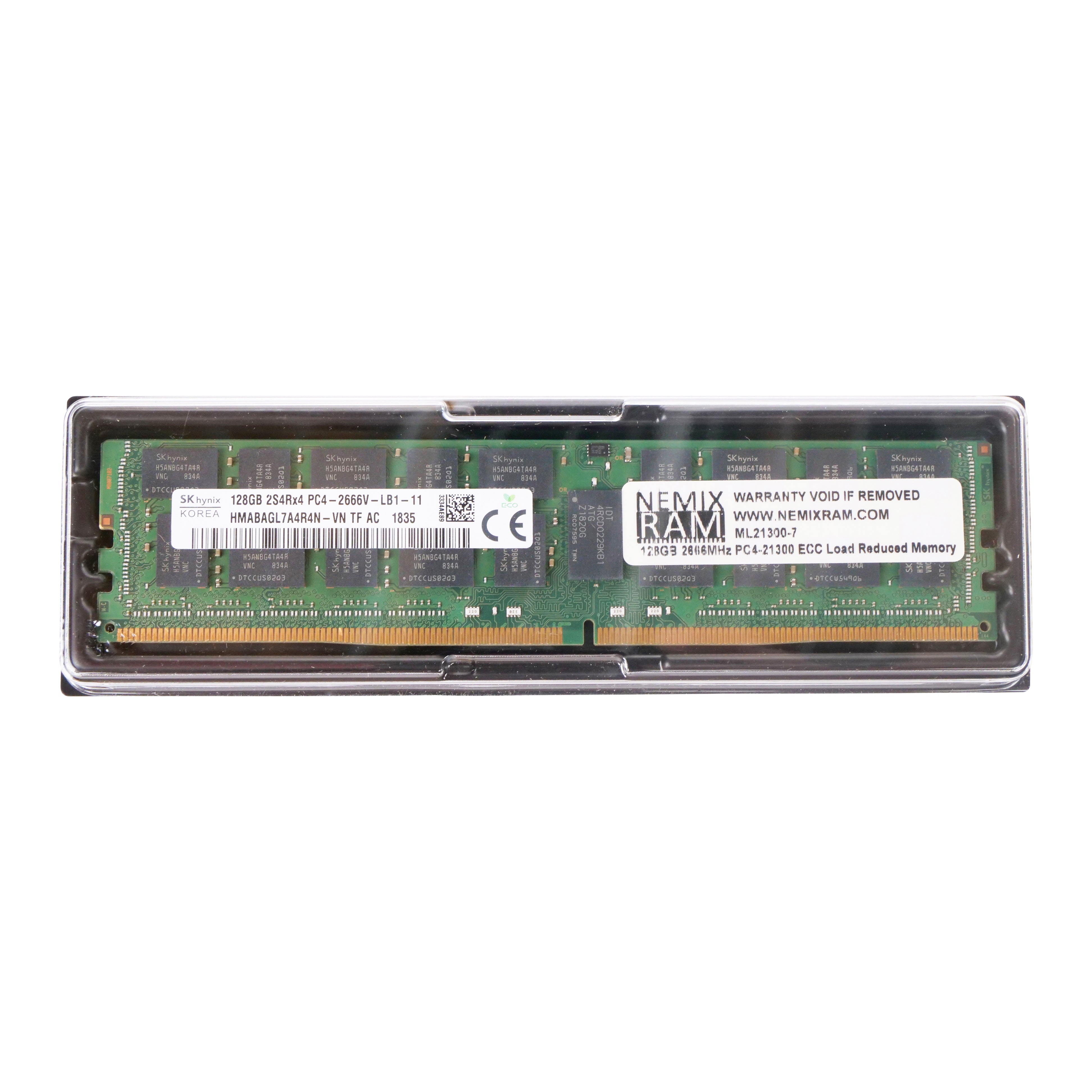 SK Hynix/NEMIX HMABAGL7A4R4N-VN 128GB 8Rx4 DDR4 2666MHz LRDIMM ECC Server RAM (PC4-21300) Seller Refurbished
