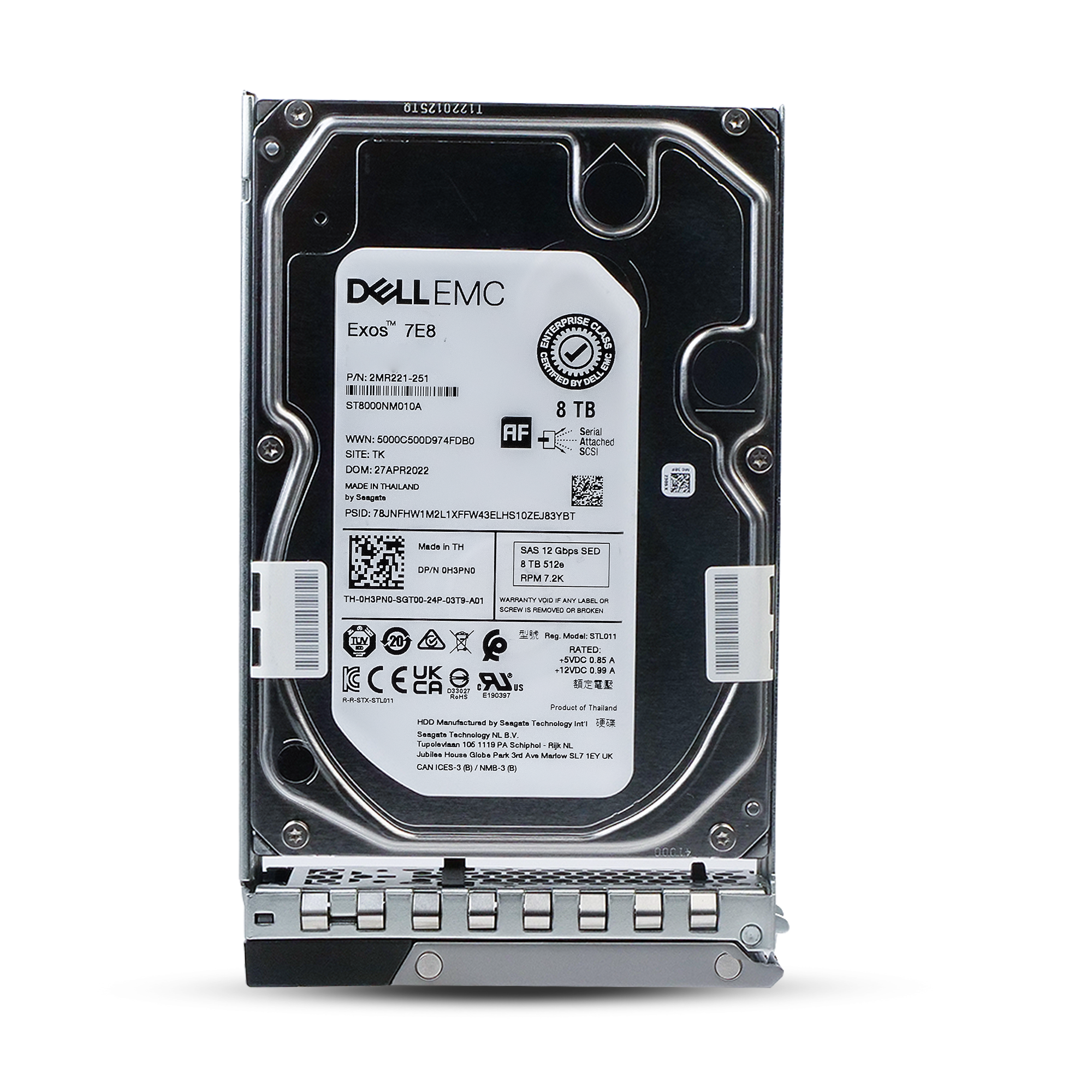 Dell G14 400-ATKY 8TB 7.2K RPM SAS 12Gb/s 512e 256MB 3.5in HDD