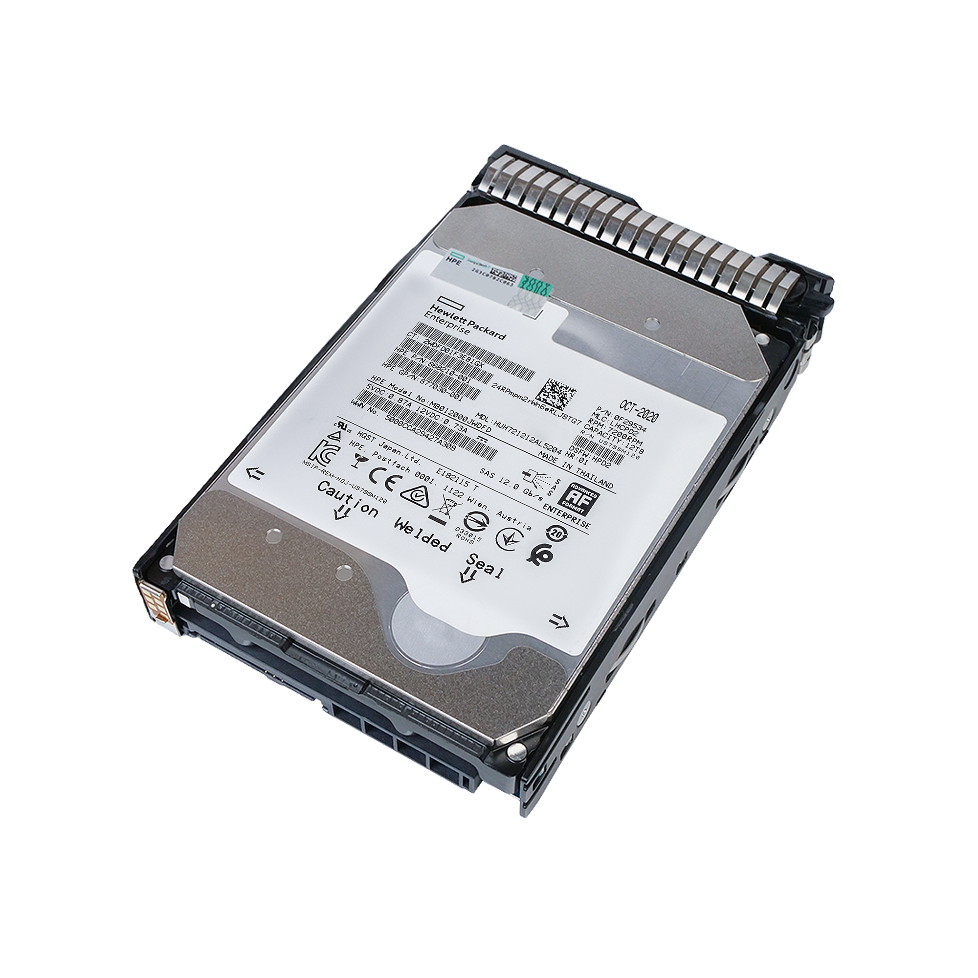 HP Generation 8 881789-001 12TB 7.2K RPM SAS 12Gb/s 512e 256MB 3.5in Refurbished HDD