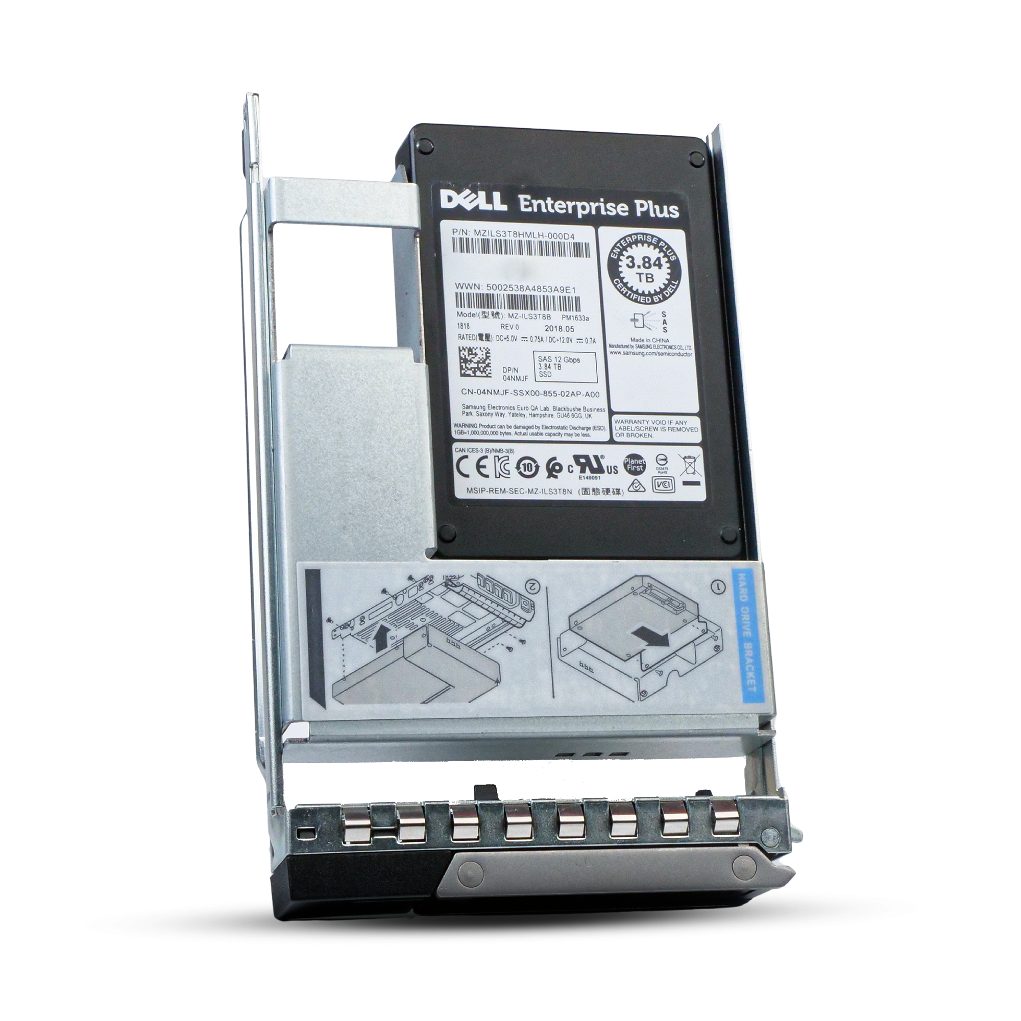 Dell G14 04NMJF 3.84TB 1 DWPD SAS 12Gb/s 3D TLC Hybrid 3.5in Refurbished SSD