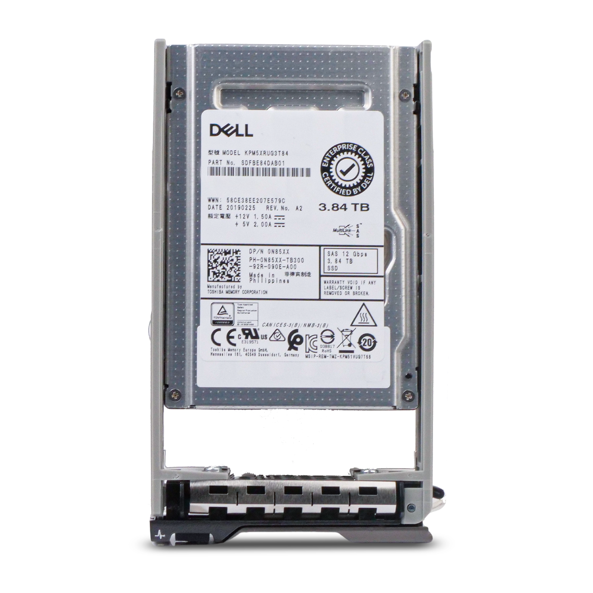 Dell G13 FK9NH 3.84TB 1 DWPD SAS 12Gb/s Read Intensive 3D TLC 2.5in Refurbished SSD