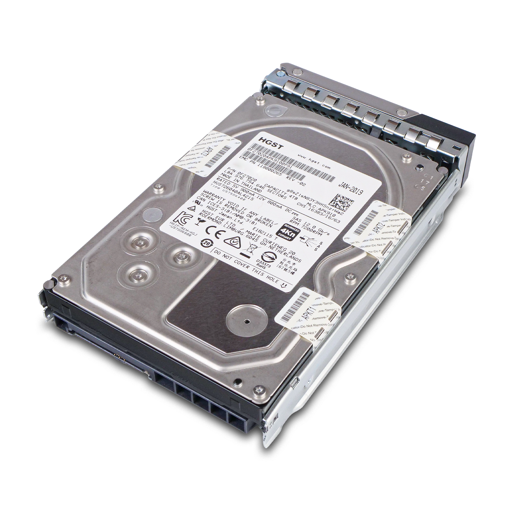 Dell G14 400-AFZS 4TB 7.2K RPM SAS 12Gb/s 4Kn 128MB 3.5in Refurbished HDD