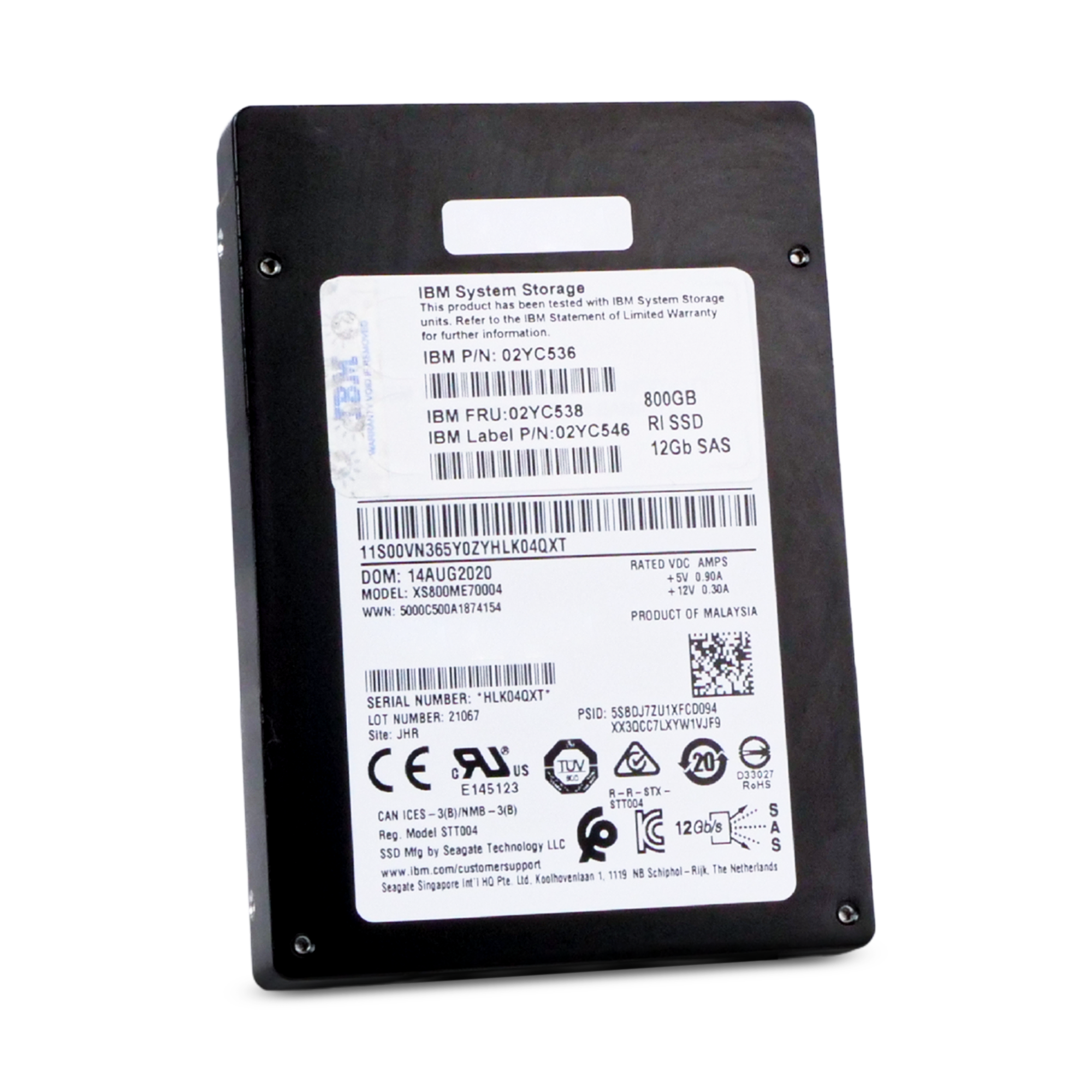IBM/Seagate Nytro 3731 XS800ME70004 800GB 10 DWPD SAS 12Gb/s 3D eTLC 2.5in Refurbished SSD