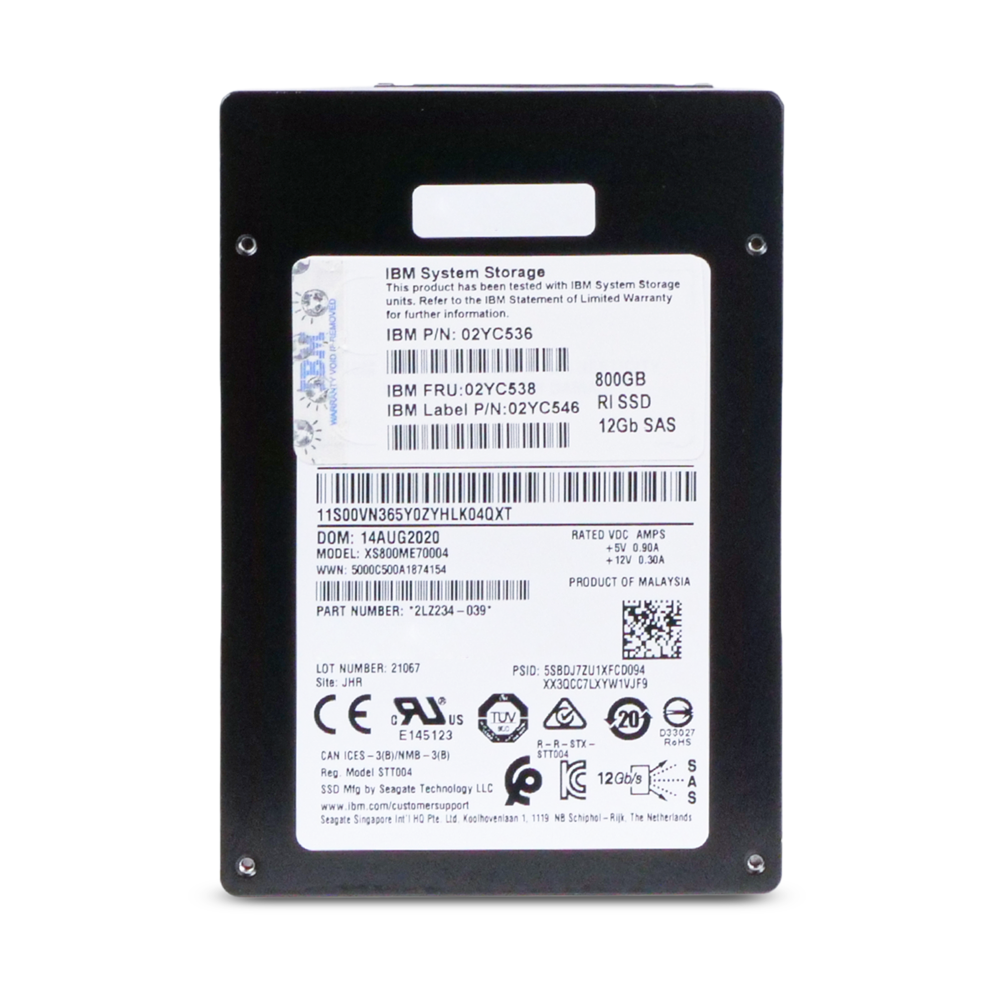 IBM/Seagate Nytro 3731 XS800ME70004 800GB 10 DWPD SAS 12Gb/s 3D eTLC 2.5in Refurbished SSD