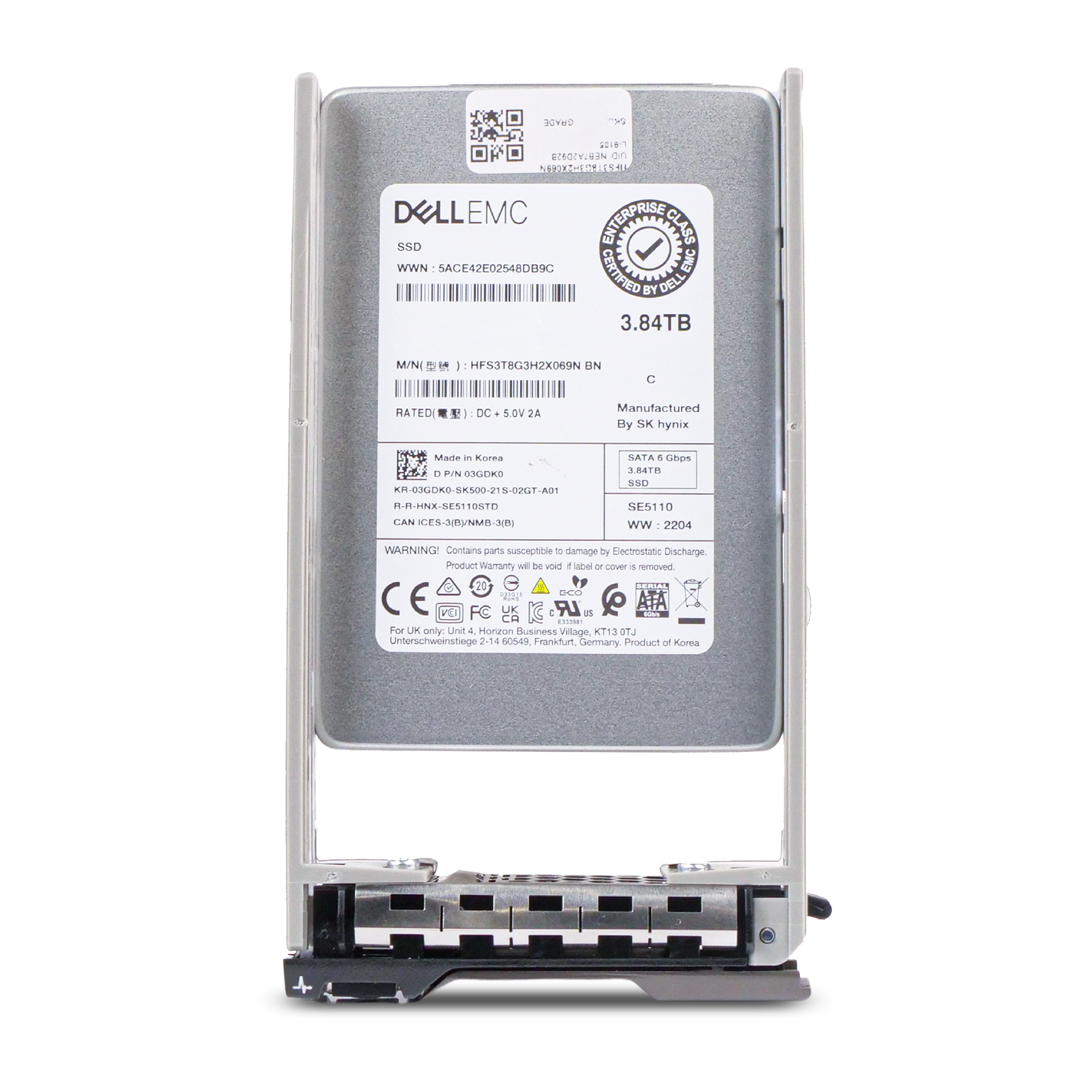 Dell G13 400-BCRU 3.84TB 1 DWPD SATA 6Gb/s 3D TLC 2.5in Refurbished SSD