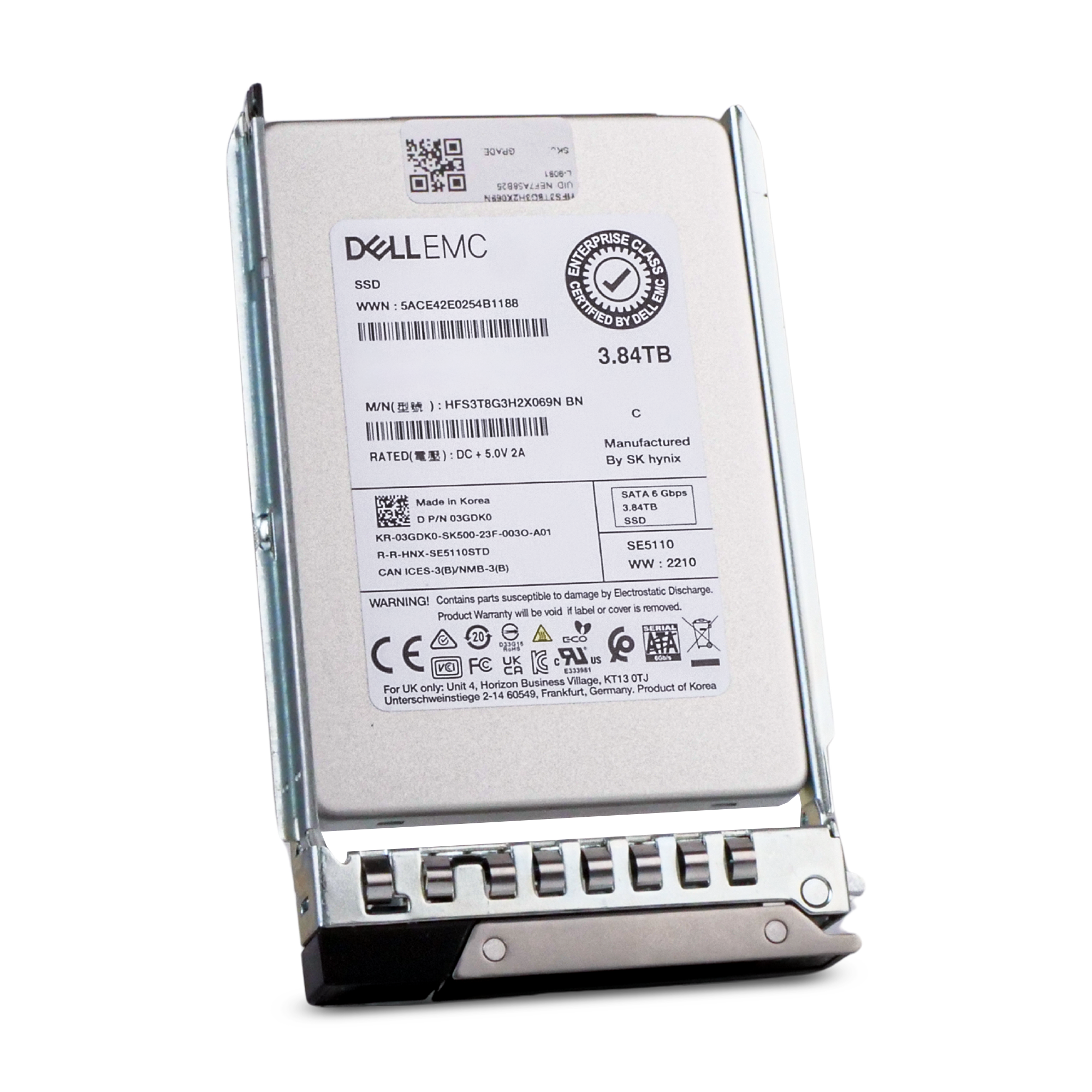 Dell G14 345-BEWF 3.84TB 1 DWPD SATA 6Gb/s 3D TLC 2.5in Refurbished SSD