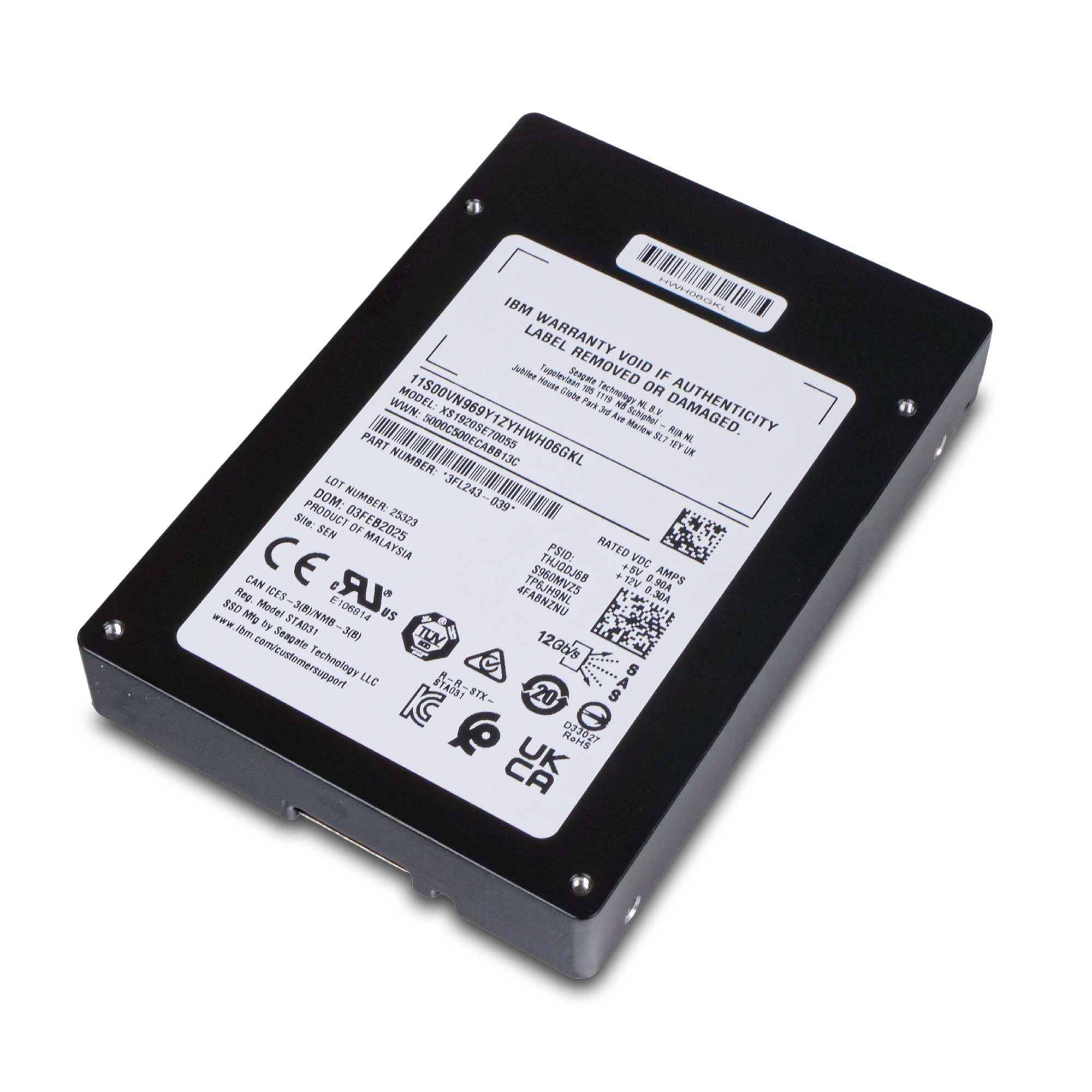 Seagate Nytro 3350 XS1920SE70055 1.92TB 1 DWPD SAS 12Gb/s 3D eTLC 2.5in IBM SSD