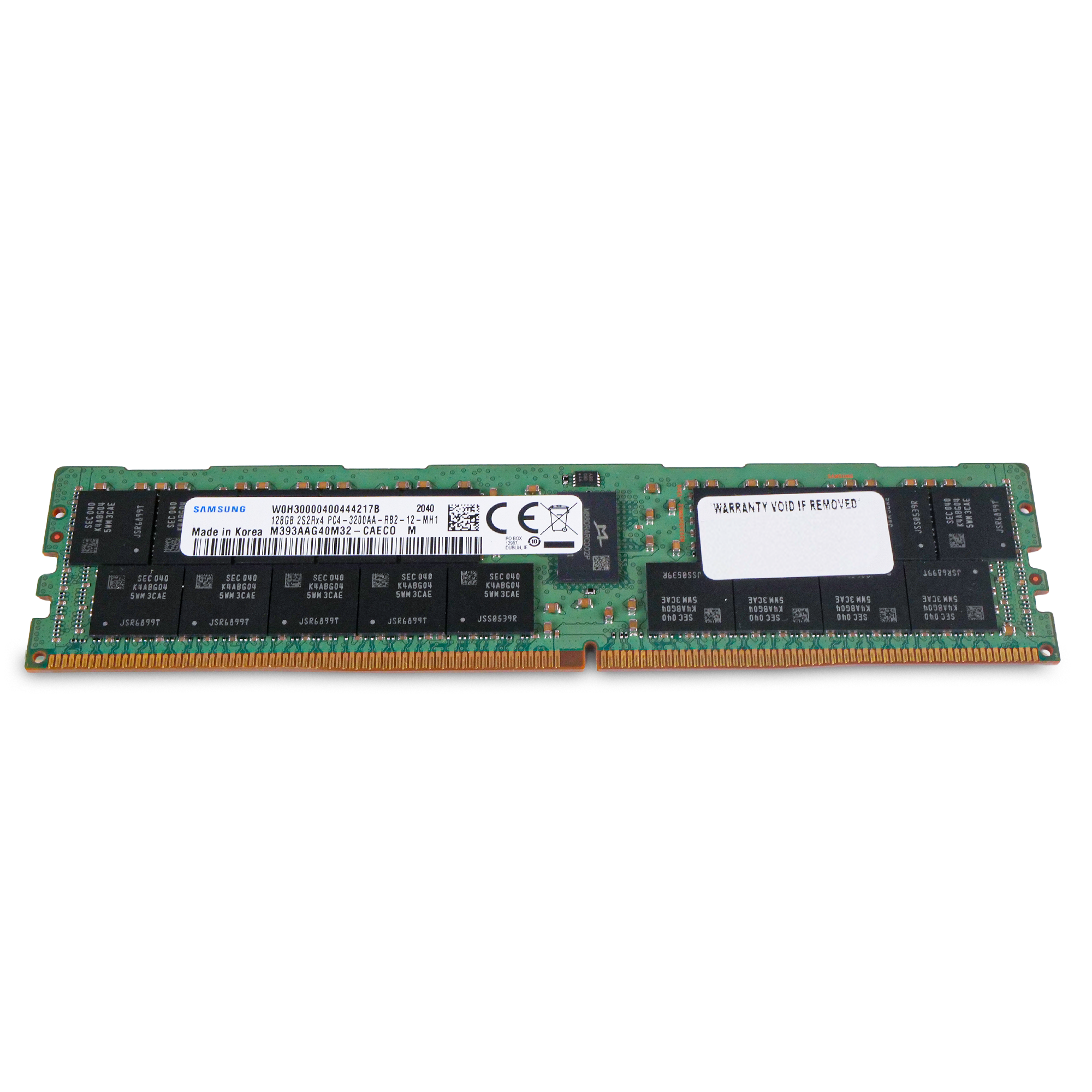 Samsung M393AAG40M32-CAECO 128GB DDR4 3200MHz 2S2Rx4 RDIMM ECC Server RAM (PC4-3200AA) Refurbished