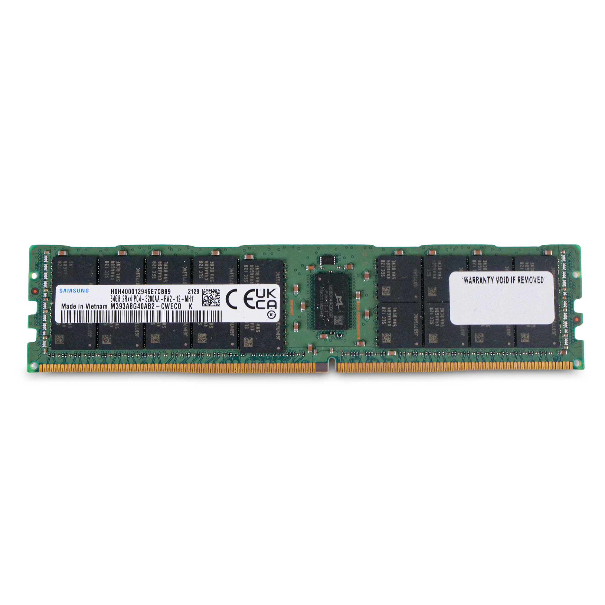 Samsung M393A8G40AB2-CWECO 64GB DDR4 3200MHz 2Rx4 RDIMM ECC Server RAM (PC4-3200AA) Refurbished