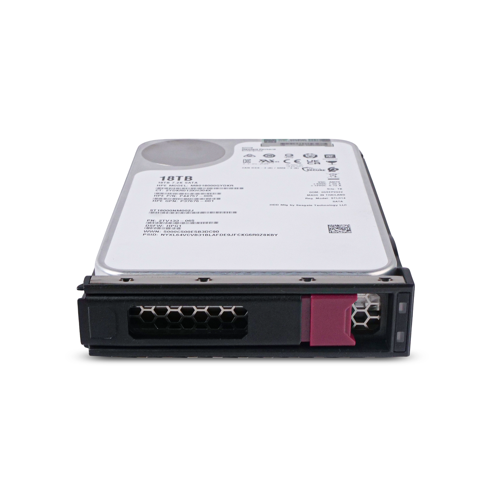HP Generation 11 MB018000GYDKR P44757-005 18TB 7.2K RPM SATA 6Gb/s 512e 256MB 3.5in HDD