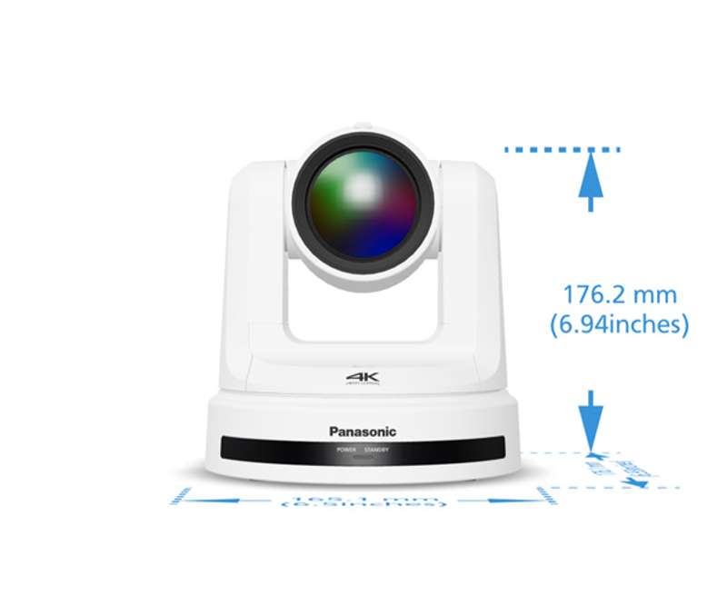 Panasonic 4K PTZ Camera with 3G-SDI, HDMI, USB & IP Output (White)