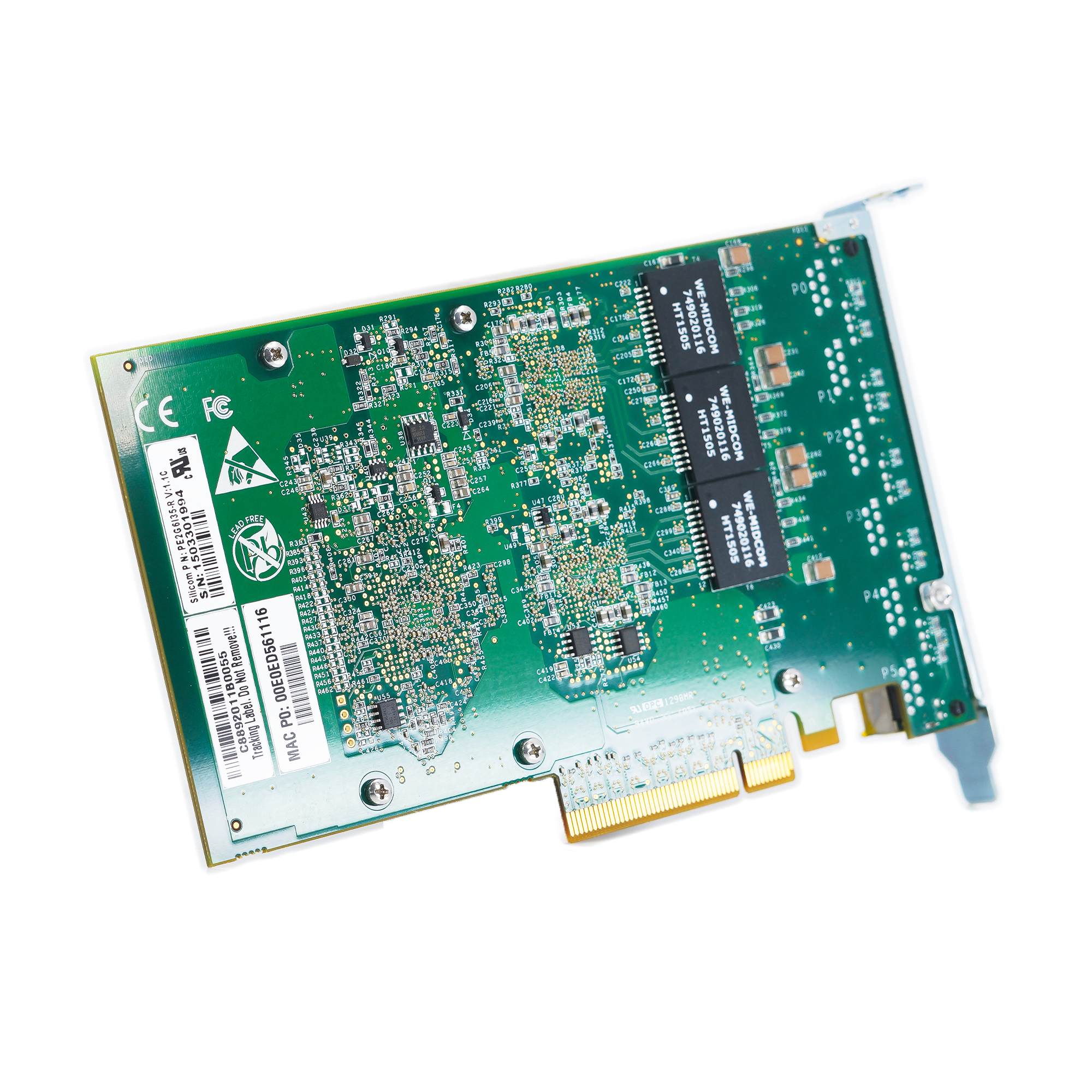 Silicom i350 Chipset PE2G6I35-R 6x 1Gbe PCIe x8 6 Port 1000Base-T Full Height Recertified NIC