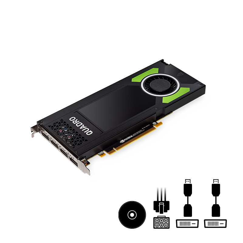 PNY Technologies Nvidia Quadro P4000 - La tarjeta gráfica profesional de una sola ranura más potente del mundo (VCQP4000-BLK)